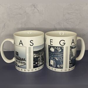 Matching 2003 & 2005 Starbucks Barista CITY SCENES SERIES: LAS VEGAS Mugs, 18oz